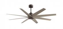 Matthews Fan Company AN-TB-GA-64 - Ariella 8-blade ceiling fan in Textured Bronze and Gray Ash Tone blades