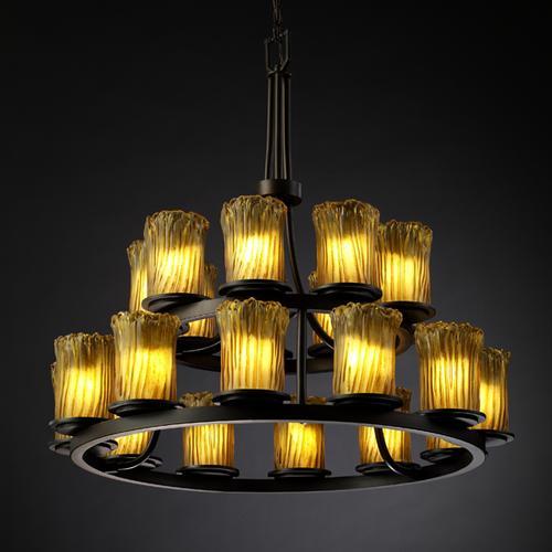 Dakota 21-Light 2-Tier Ring Chandelier