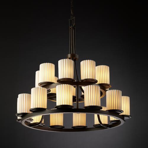 Dakota 21-Light 2-Tier Ring Chandelier