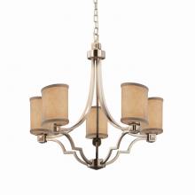 Justice Design Group FAB-8500-30-CREM-NCKL - Argyle 5-Light Chandelier