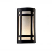 Justice Design Group CER-7495W-CRB-LED1-1000 - Large Craftsman Window - Open Top & Bottom (Outdoor) - LED