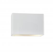 Justice Design Group CER-5650W-WTWT - Large ADA Rectangle (Outdoor) Wall Sconce - Closed Top