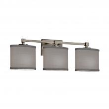 Justice Design Group FAB-8423-30-GRAY-NCKL - Tetra 3-Light Bath Bar