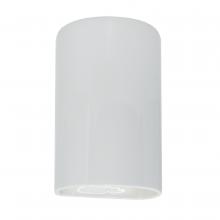 Justice Design Group CER-5945-WHT-LED1-1000 - Small ADA Cylinder - Open Top & Bottom - LED