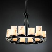 Justice Design Group FAL-8763-10-MBLK-LED12-8400 - Dakota 12-Light Ring LED Chandelier (Tall)