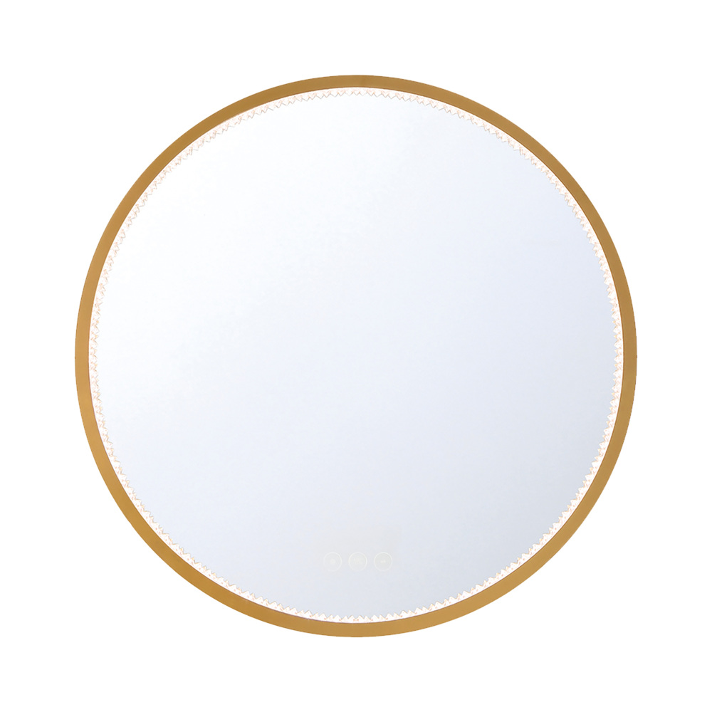 Cerissa 30" Round Mirror in Gold